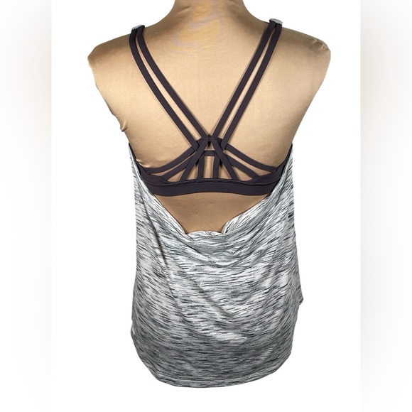 Lululemon Moment To Movement 2-In-1 Tank Tiger Space Dye Black White/Moonphase - Picture 4 of 7